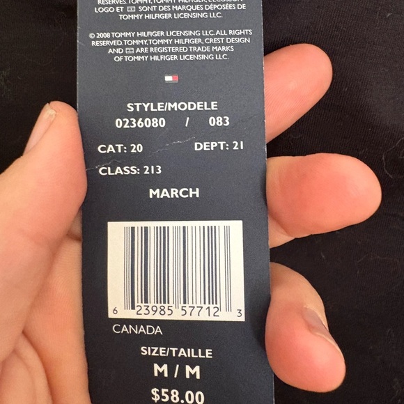 Women’s Tommy Hilfiger Black Short Sleeve Tee with Striped Collar size medium. - Picture 3 of 8